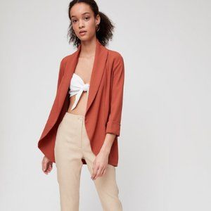 Aritzia Wilfred Chevalier Blazer Sz 2 Rust Orange